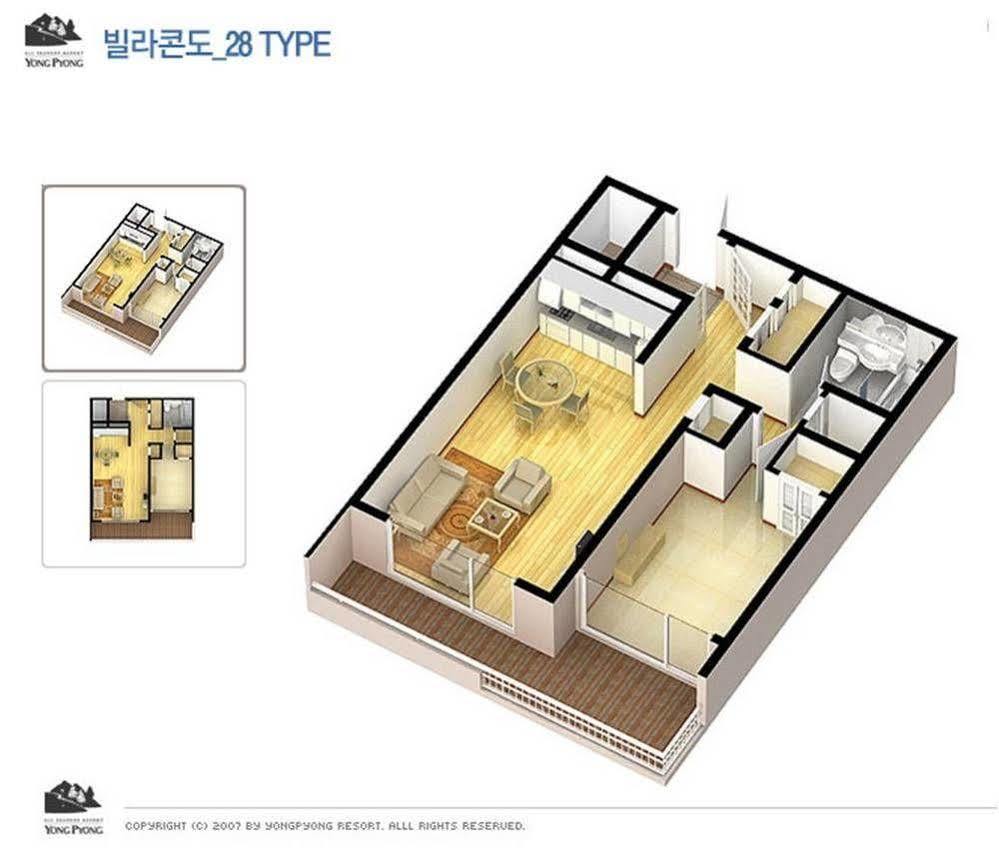 Yongpyong Resort Villa Condominium Пхёнчхан Экстерьер фото
